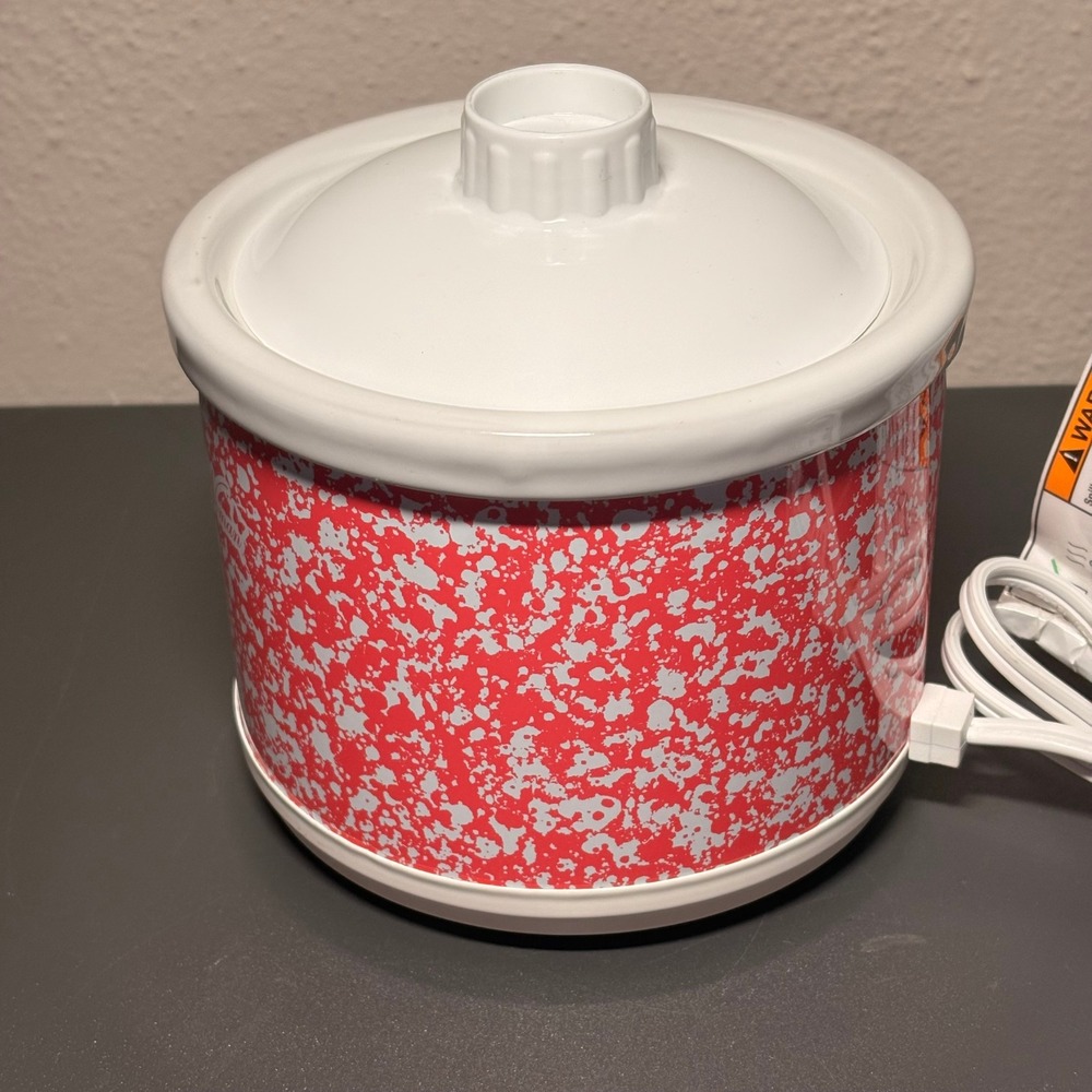 The Pioneer Woman Mini Slow Cooker Red White Speckled Good 0.65 Quart Dip Warmer - Picture 6 of 9